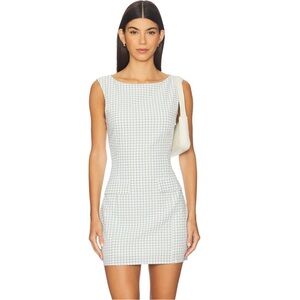 Revolve More to Come Green Gingham Dress Size Medium